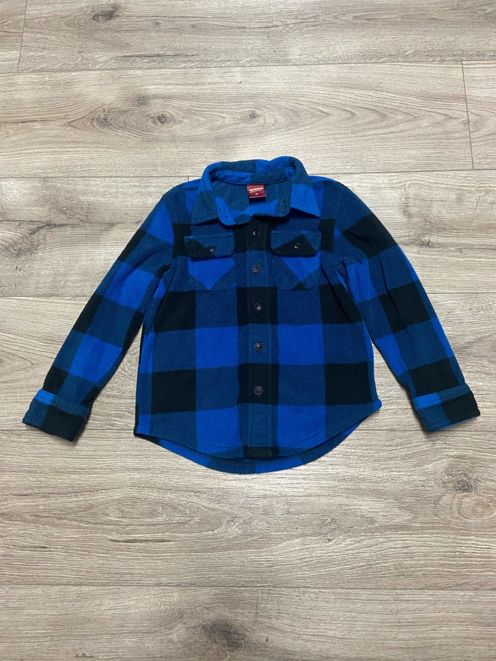 Arizona Buffalo Plaid Flannel 4T Shirt Long Sleeve Blue & Black